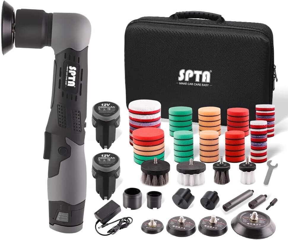 SPTA Cordless Mini Polisher, 12V Cordless Multi Polisher, Micro Cordless Scratch