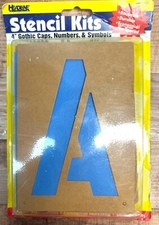 4" Gothic Stencil Kit Letters Numbers Symbols Durable Reusable For Crafts Proj