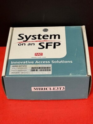 System on an SFP RAD MiRICi-E3T3  SW2631 Ver:2.52 MIRICI-E3T3/FE
