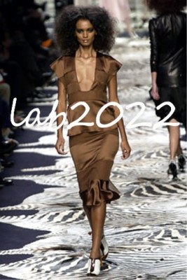 Yves Saint Laurent Tom Ford Runway Brown Silk and Satin Dress Exquiste F 36  | eBay