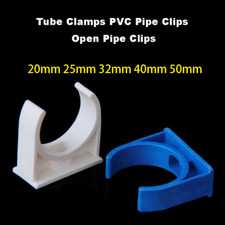 Clips de tubería abierta PVC abrazaderas de tubería fijas individuales 20 25 30 32 40 50 mm presión agua