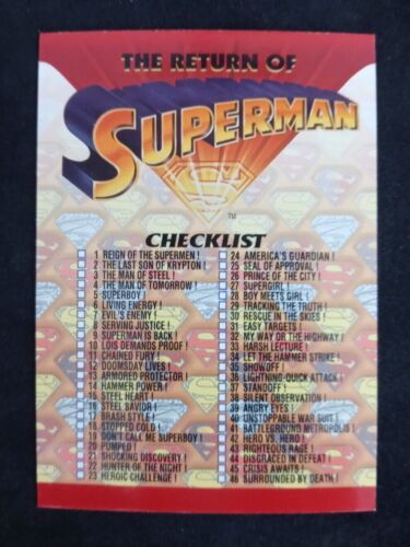 1993 SkyBox The Return Of Superman DC Trading Cards (Pick Your Card) - Picture 200 of 201