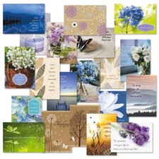 Mega Sympathy Greeting Card Value Pack - Set of 40 20 designs , Large 5" x 7...