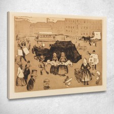 Il Carro Funebre. Potsdamer Platz Edvard Munch, em91 quadro stampato su tela