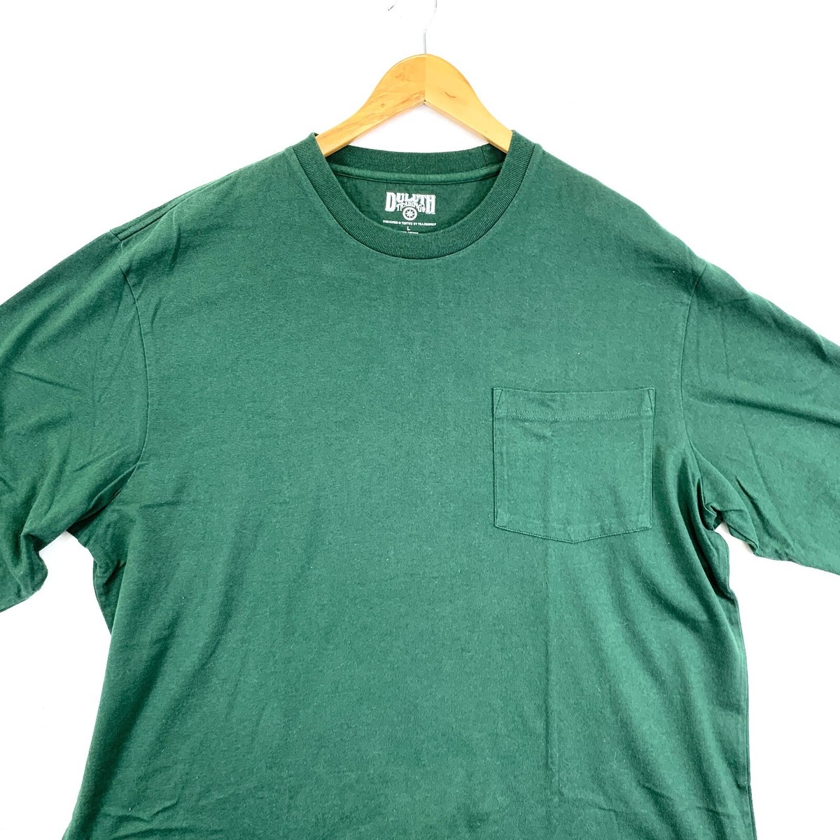 Duluth Trading Sweatshirt Men Sz L Green Crew Neck Long Sleeves Crew Neck  Cotton