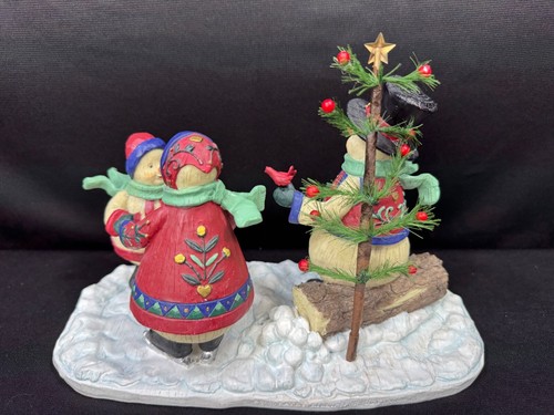 Kathy Killip Snow Family Ice Skating Snowmen Folk Art Winter Figurines DEMDACO - Picture 13 of 23
