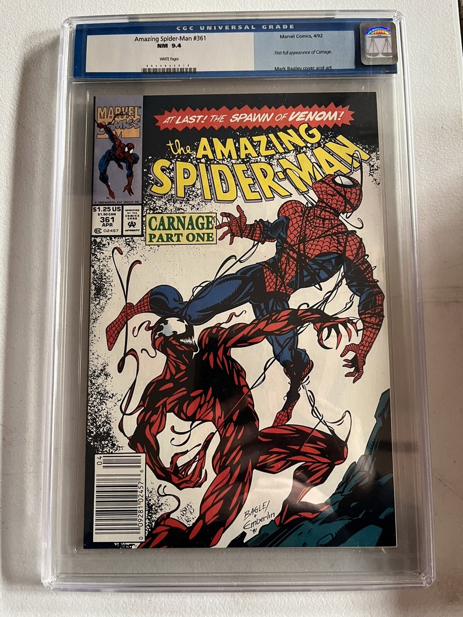 アメコミ Amazing spider man 361 CGC Carnage Amazing Spider-Man 361 9.4!!!! First Appearance Of Carnage!!! | eBay