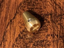 1 x Solid Raw Brass / Stratocaster Switch Tip with Set Screw / New