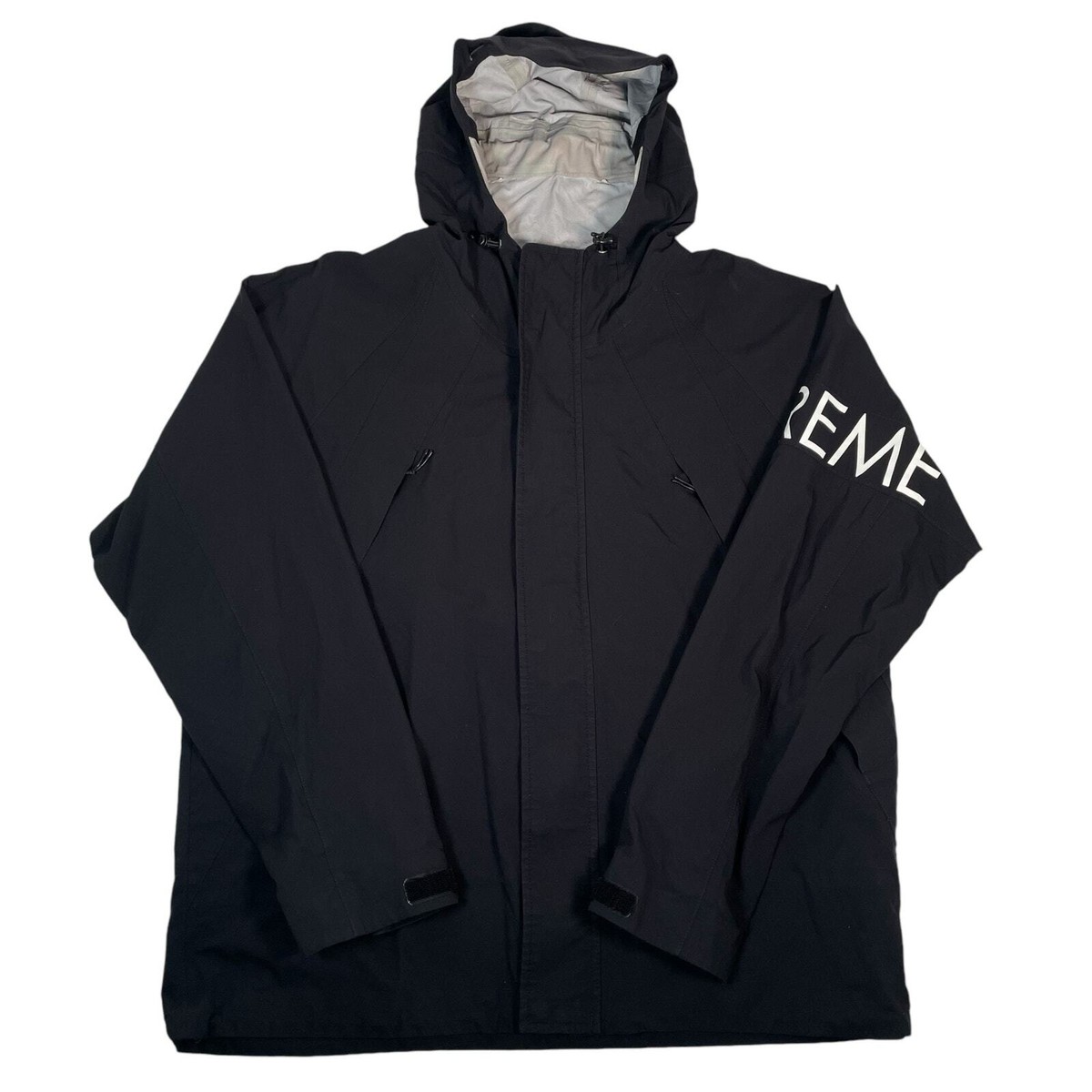 Supreme Medium Windbreaker Apex Taped Seam Jacket Black SS16 RARE 