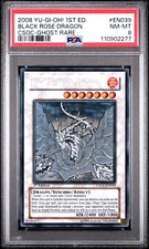 Yugioh PSA 8 MINT BLACK ROSE DRAGON Ghost Rar...
