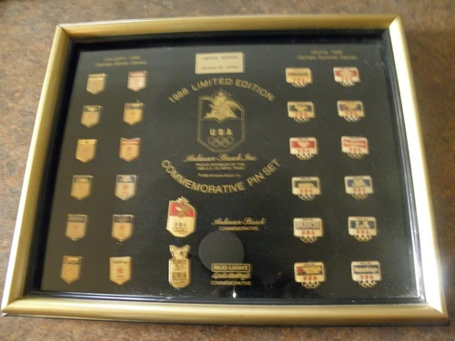 1988 LIMITED EDITION ANHEUSER BUSCH COMMEMORATIVE PIN SET