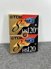 TDK HS120 8mm Video Cassette Camcorder Tapes 2-Pack High Standard NEW 