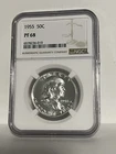 PF68 1955 Proof Franklin Half Dollar NGC Brown Label *