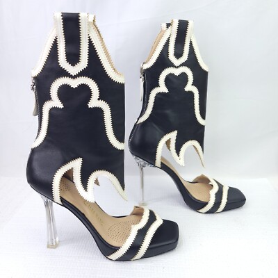 Azalea Wang Cowboy Boots Cutout Stilletoe Heels Fashion Western