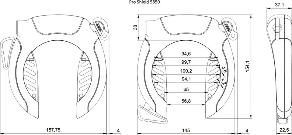 ABUS Frame Lock 5950 L Pro Shield Plus Safety Level 9 Not Removable New - Image 2 of 4