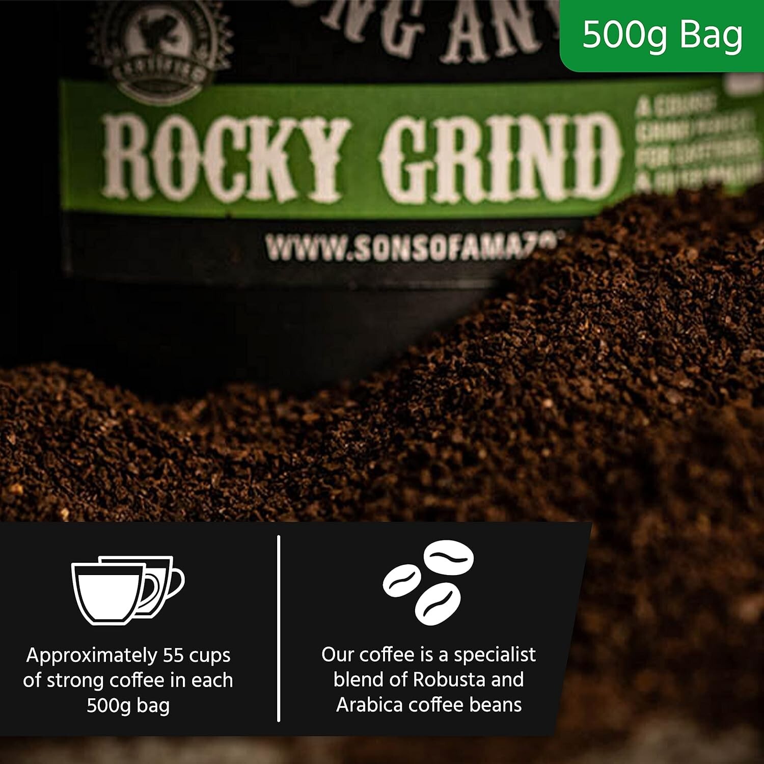 500g Australia's Strongest Ground Coffee High Caffeine Coffee Ethically