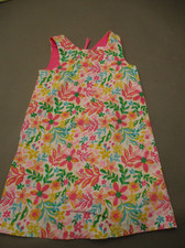 Tommy Bahama Size 7 6-7yrs Girls Multicolor 100 Cotton Back Zip Dress 5BL13