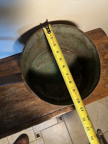 Nice Antique 1800s Dovetailed Copper Sauce Pan With Makers Marks 7”h X 9 1/2”w - Picture 14 of 16