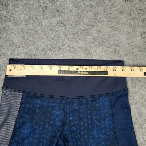 Lululemon Wunder Under Pant Size 6 Leggings Sashiko Kanoko Twist Patchwork Blue - Picture 4 of 7