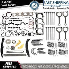 G4KJ 2.4L Engine Rebuild Overhaul Kit Rods Timing Chain Kit for Hyundai Kia 11+