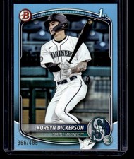 KORBYN DICKERSON 2025 BOWMAN DRAFT SKY BLUE BORDER #BD-69 366/499