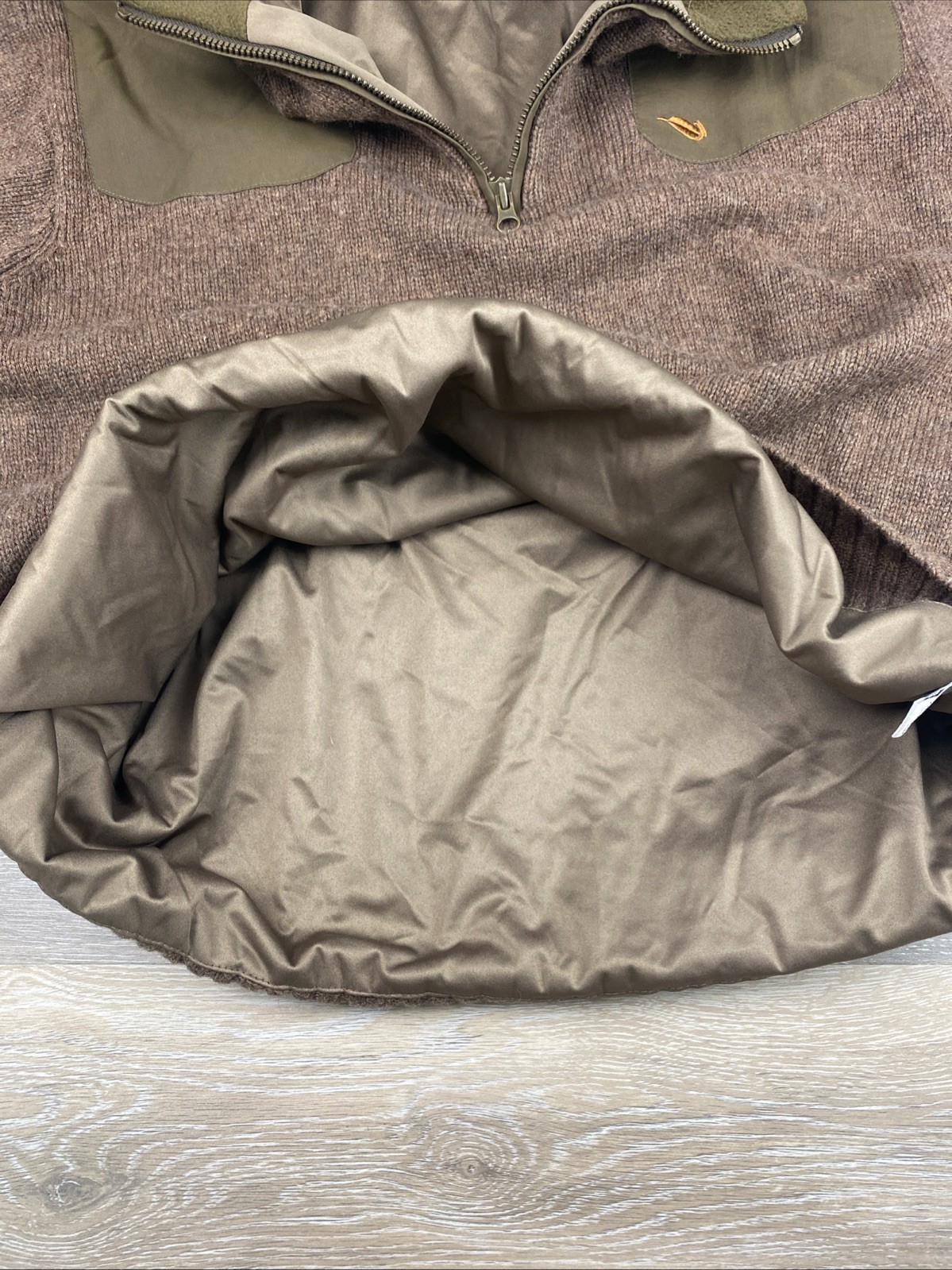 Mack's Prairie Wings Upland Hunting Sweater Size Large 80% Wool Lined - Heavy