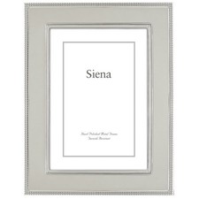 Flat Plain with Bead Boder Frame Silver 8x10