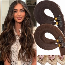 Nano Ring 100 Human Hair Extensions Loop Micro Beads 200G Thick Full Head Ombre