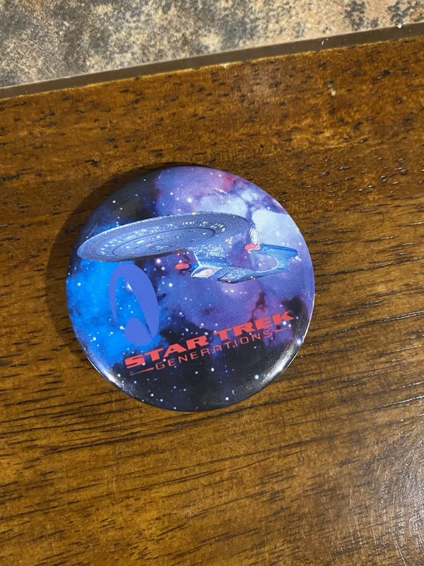 Vintage Star Trek Generations Pinback Button 1 11/16"