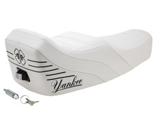 SELLA YANKEE BIANCA PER PIAGGIO VESPA 50 SPECIAL N L/R NISA CON SERRATURA