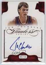 2012-13 Panini Flawless Flawless Signatures Ruby 5/15 Tom Chambers #45 Auto 3d3