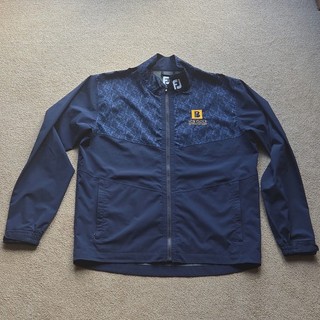 FootJoy HydroLite Men's Large Navy Waterproof Jacket Embroidered JCB Golf Logo