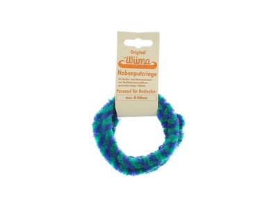 Nabenputzringe WÜMA Grün/Blau (Set 2x 56cm für Moped, Mokick)