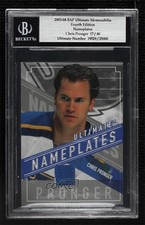 2003 ITG Ultimate Memorabilia 4th Edition Nameplates 17/40 Chris Pronger HOF 0c3
