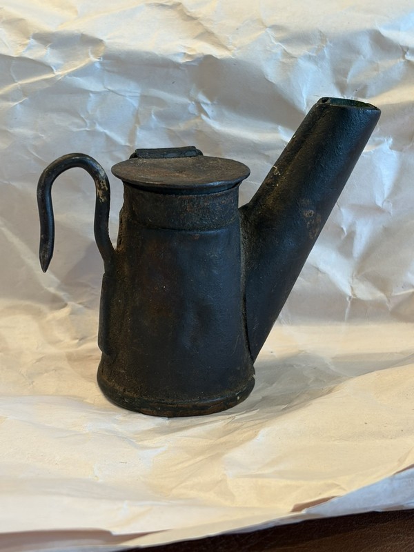 Antique 1800s Miniature  Coal Miners Lamp Lantern RARE SIZE