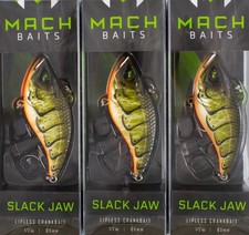 (LOT OF 3) MACH BAITS SLACKJAW 1/2OZ HCMBSJ12-905 GREEN CRAWDADDY CR4388