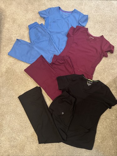 HH Works By Healing Hands Scrubs Set XS Top Xs Bottom Lot Of 3 Sets