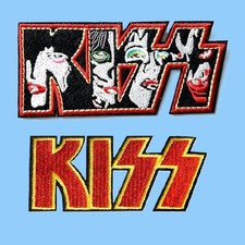 Lot de 2 Patchs Écussons NEUFS Kiss Hard Rock Musique vintage Thermocollants