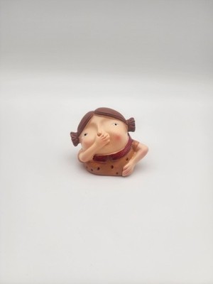 Girl holding Nose Bathroom Figurine Funny Bathroom Decor