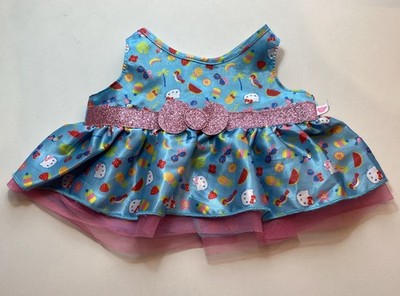 Build A Bear Sanrio Hello Kitty Sommer tropisch Satin Kleid Party Outfit Mädchen