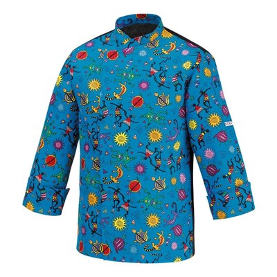 Veste De Cuisinier Unisexe Manches Longues Boutons Rouges - Tenue Professionnelle Cuisine
