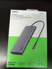 Belkin Connect Universal USB-C 8-in-1 Dual Display Core Hub - BRAND NEW SEALED