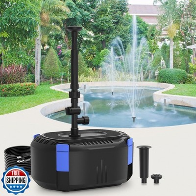 AquaMiracle All-in-One Fountain Kit with 3 Spray Patterns, Koi Pond Filters f