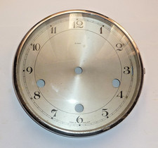 Vintage 1940s Enfield hinged glazed chrome Westminster chime mantel clock bezel