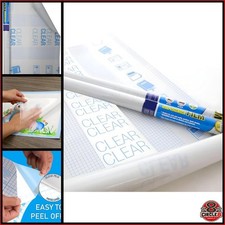 Clear Contact Paper Roll 17.5 in x 54 in Self Adhesive Book Cover Film Acid