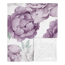 Sweet Jojo Designs Baby Blanket Lavender Purple Floral Peony Girl Newborn