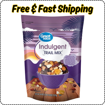 Great Value Indulgent Trail Mix 26oz   Rich, Sweet & Crunchy Snack Blend