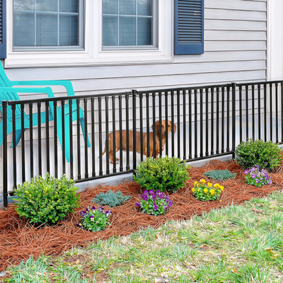 No Dig Zippity Zurich Fence Kit - 2Ft x 3Ft Black Garden Barrier for Dogs