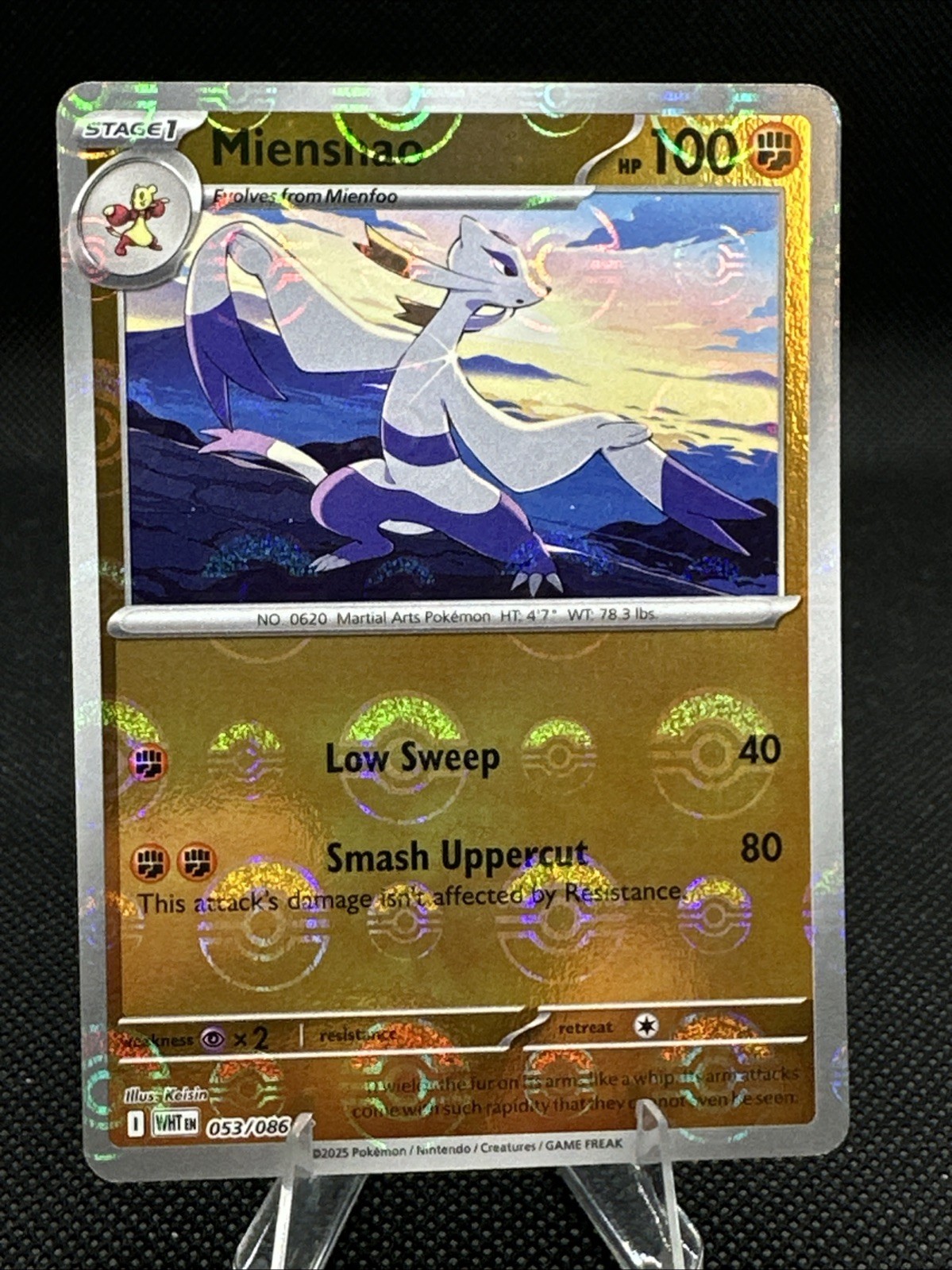 Mienshao (Poke Ball Pattern) 053/086 Uncommon Holo NM Pokemon SV: White Flare