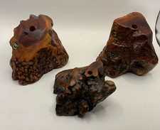 3 pieces of Burl Wood Home Decor Stand Base Decoration Crafts DIY